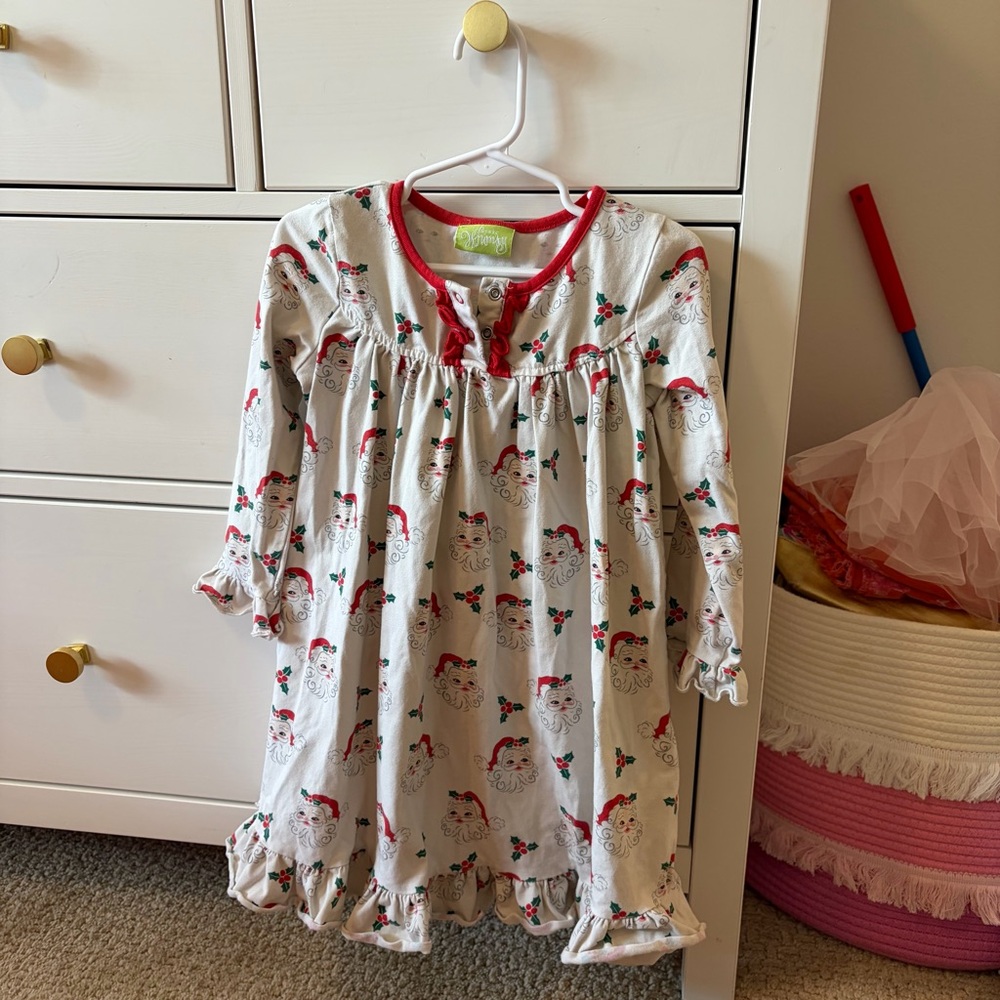 Classic Whimsy Santa Head Night Dress Size 4T